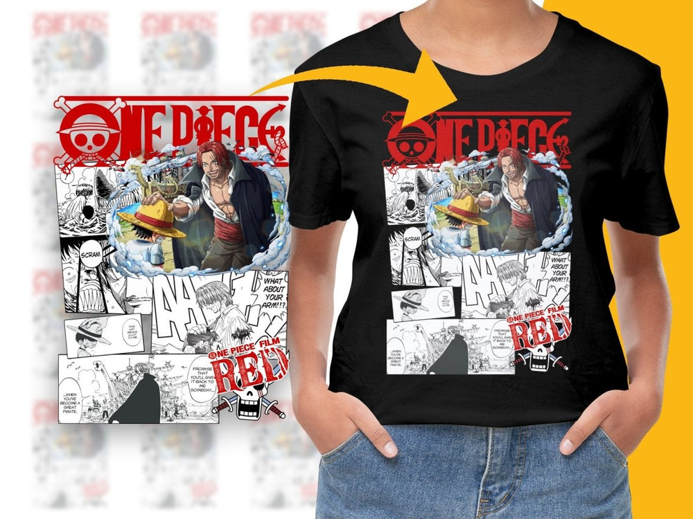 One Piece Shanks and Luffy Design Graphic PNG File - Teepew