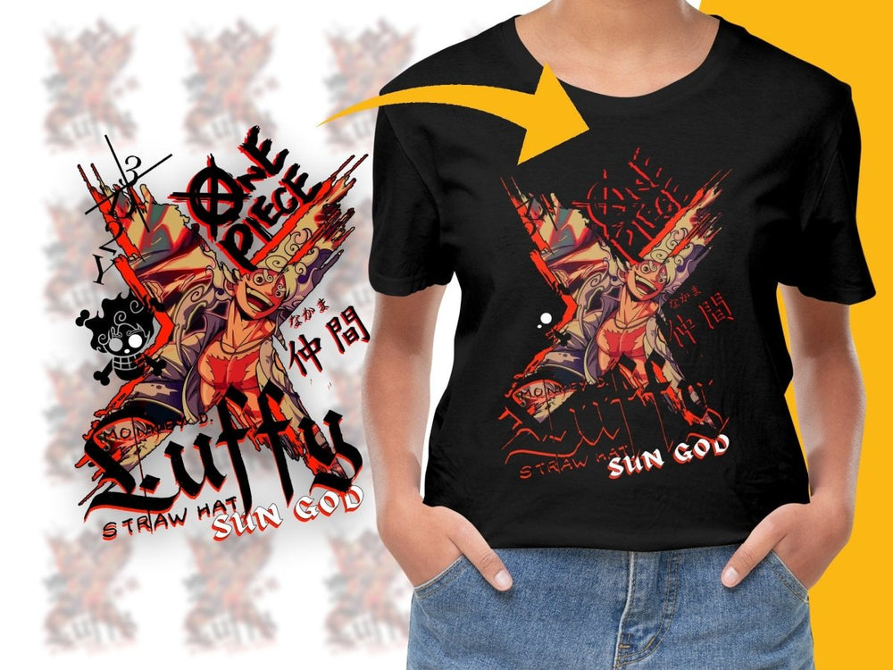 One Piece Straw Hat Sun God Luffy Graphic PNG File - Teepew