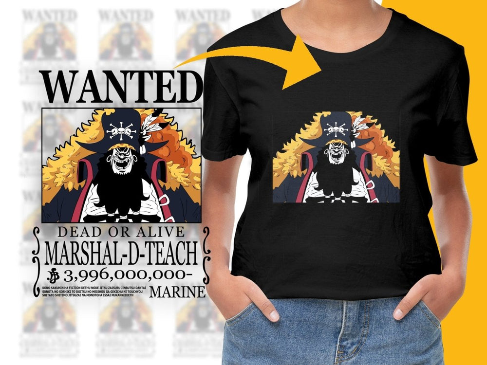 One Piece Wanted Poster Marshal D Teach PNG File - Teepew