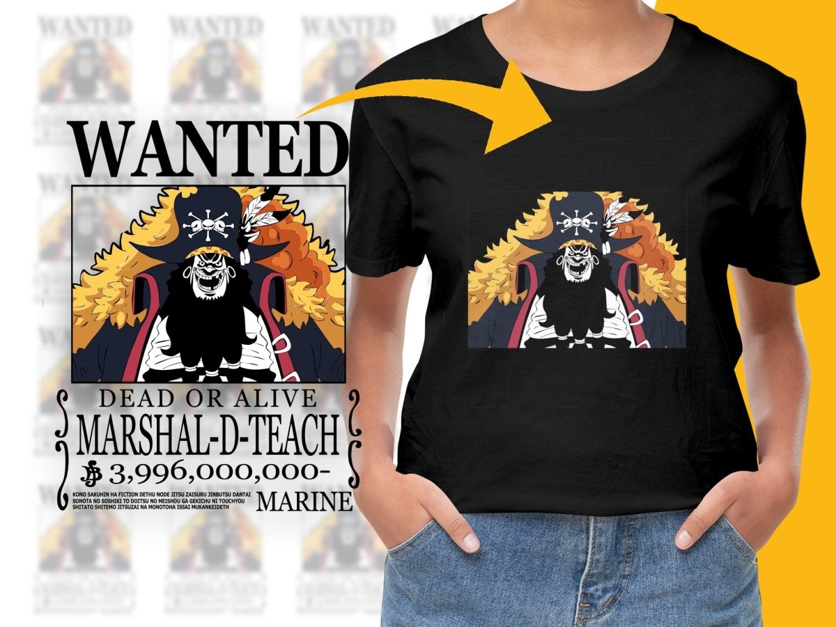 One Piece Wanted Poster Marshal D Teach PNG File - Teepew