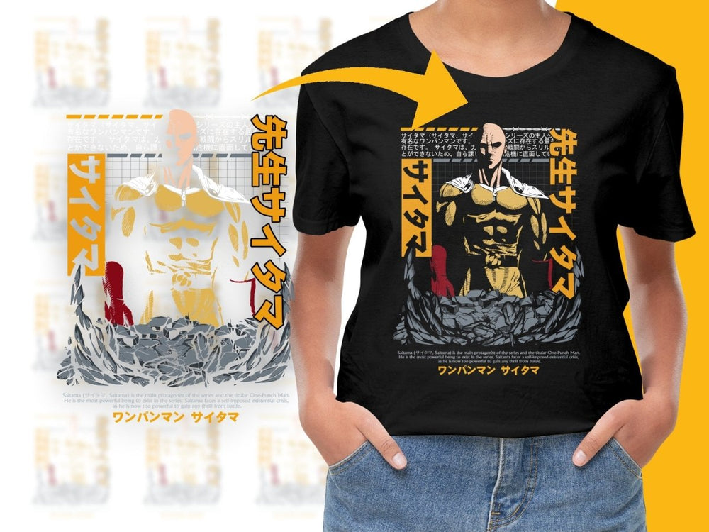 One Punch Man Saitama Anime Graphic Design PNG File - Teepew