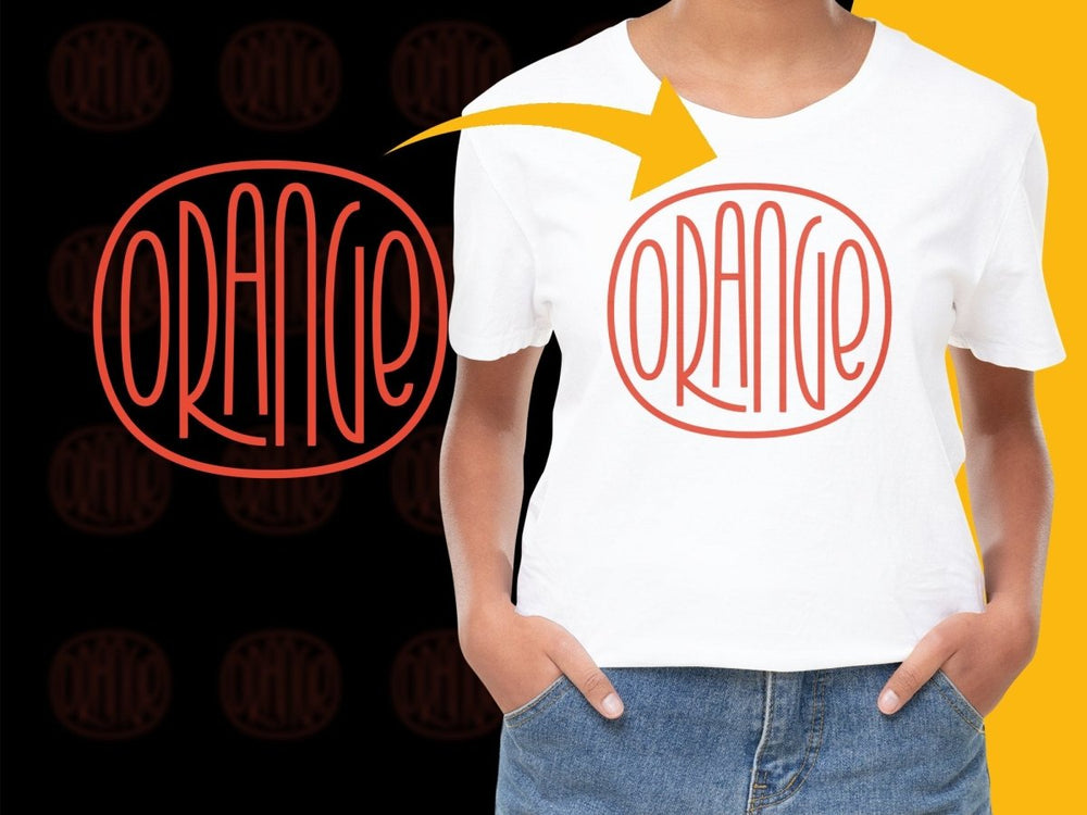 Orange Retro Logo Design PNG File - Teepew