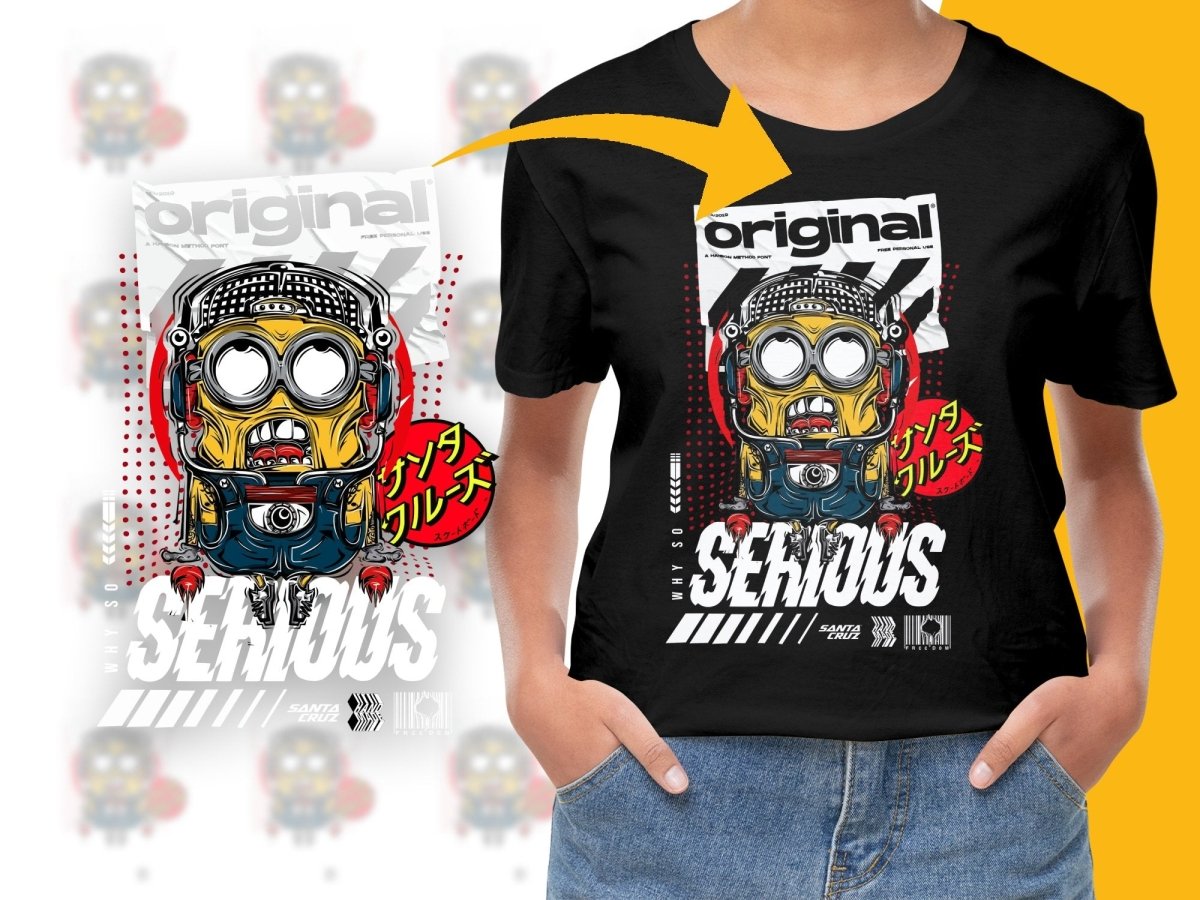 Original Minion Robot Pattern Graphic PNG File - Teepew