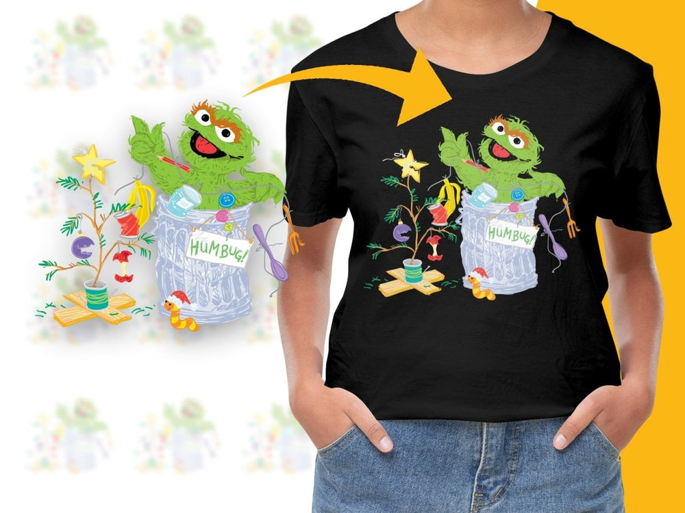 Oscar the Grouch Christmas Themed Graphic PNG File - Teepew
