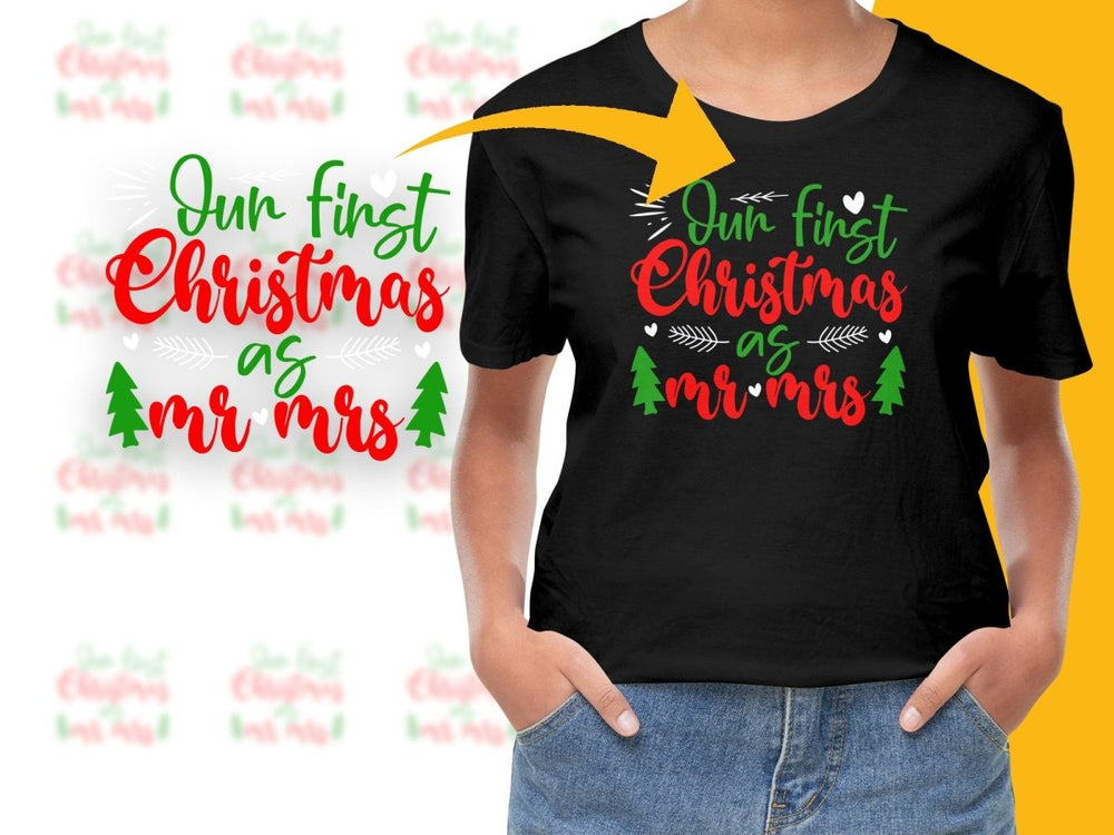 Our First Christmas as Mr and Mrs PNG File - Teepew