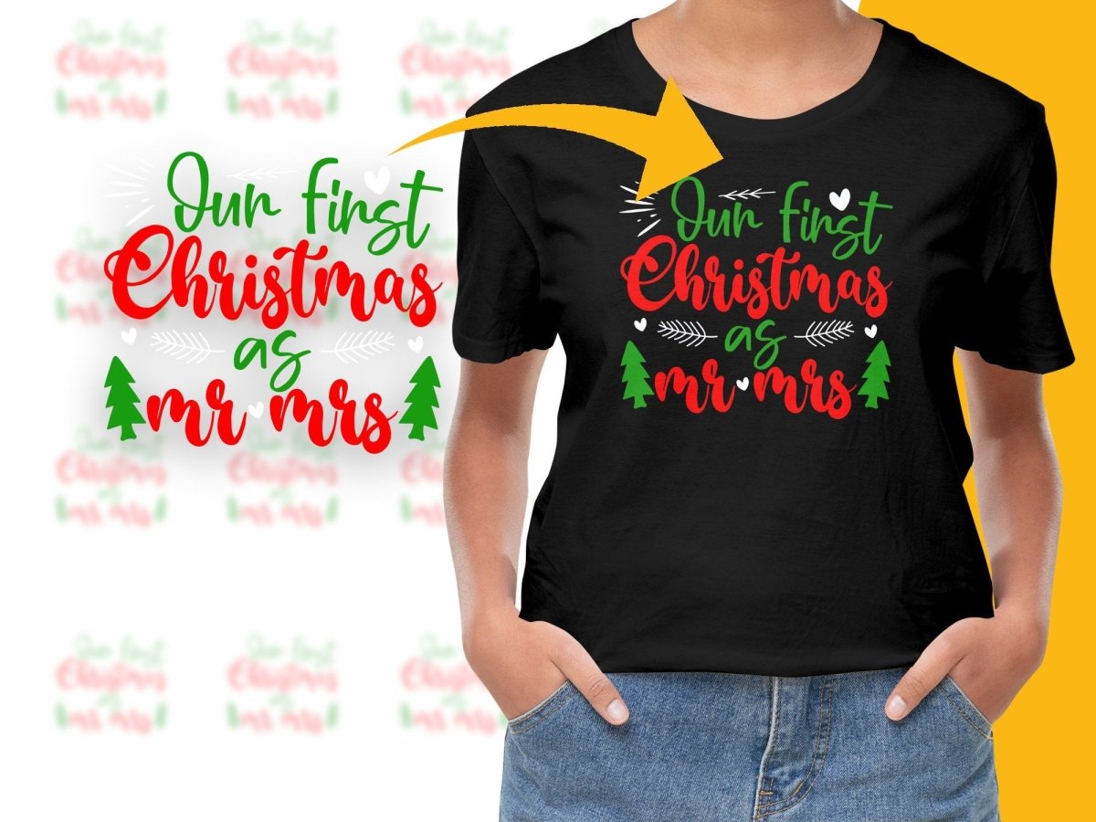 Our First Christmas as Mr and Mrs PNG File - Teepew