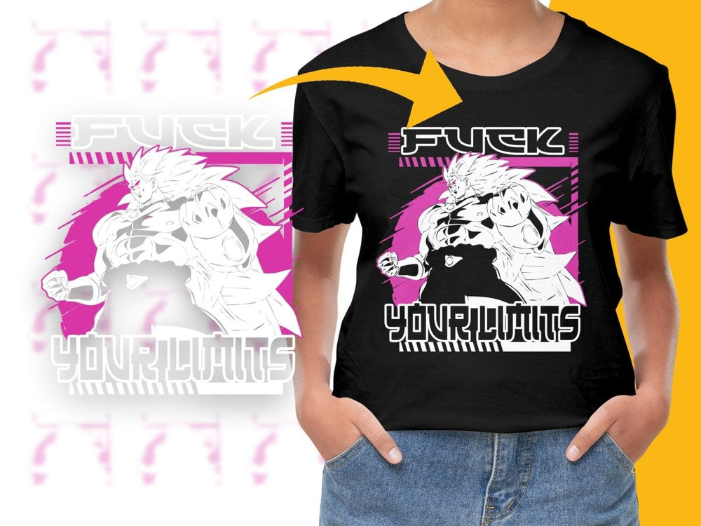 Oversized Anime Broly Fighting Graphic PNG File - Teepew