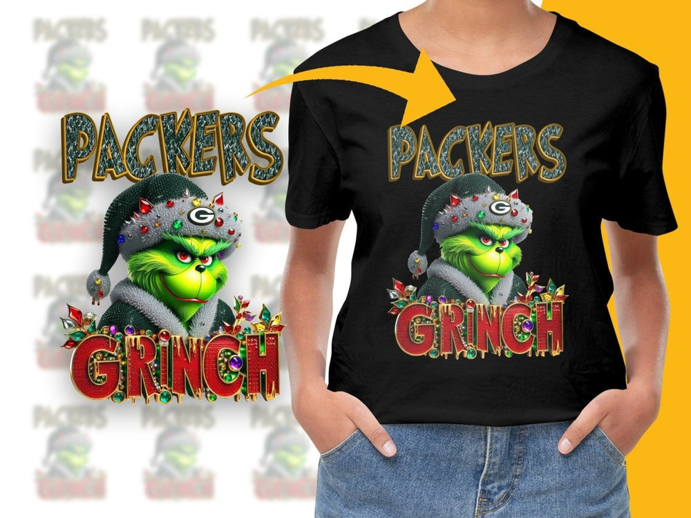 Packers Grinch Christmas Festive Holiday PNG File - Teepew