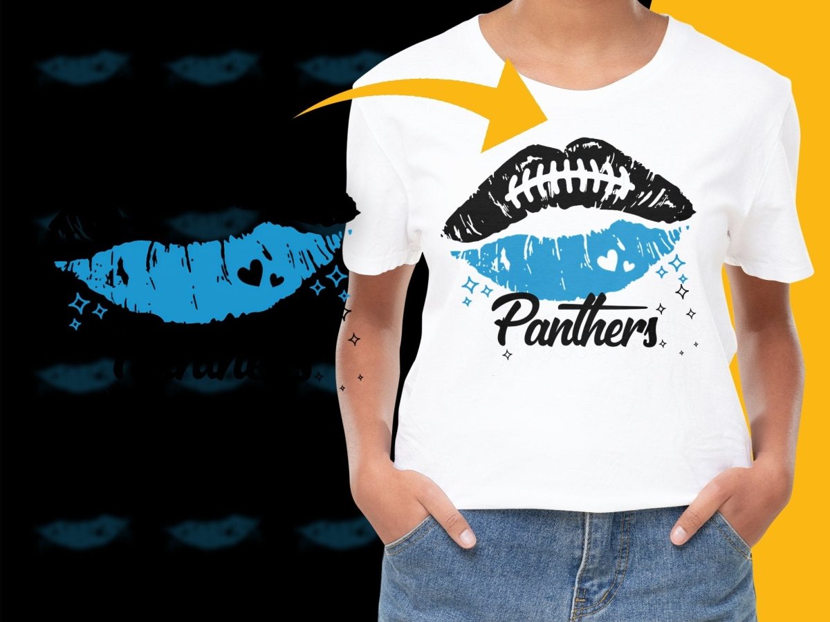 Panthers Football Lips PNG File - Teepew