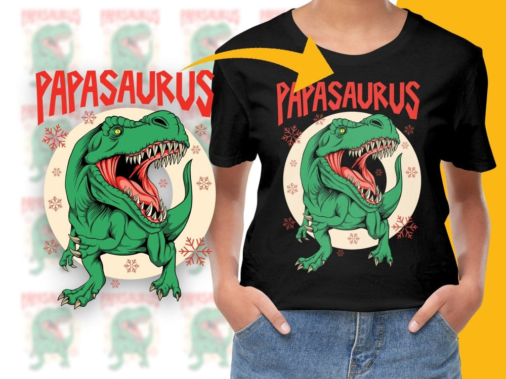 Papasaurus Dinosaur Festive Christmas Graphic PNG File - Teepew