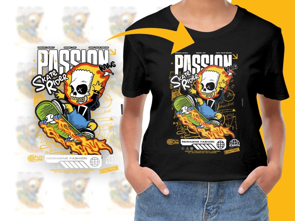 Passion Kaws Skate Rider PNG File - Teepew