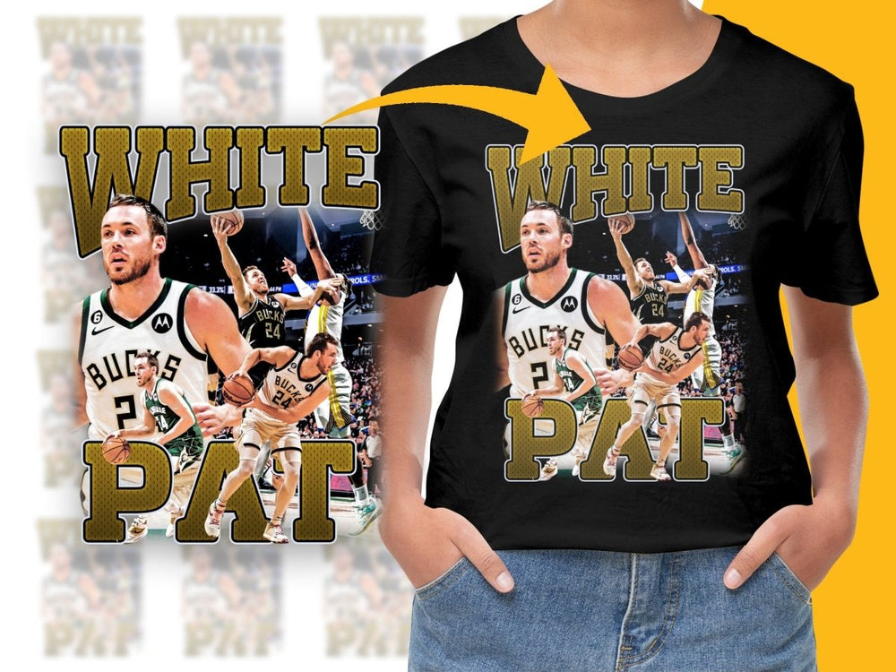 Pat White Milwaukee Bucks Basketball Superstar Bootleg Graphic PNG File - Teepew