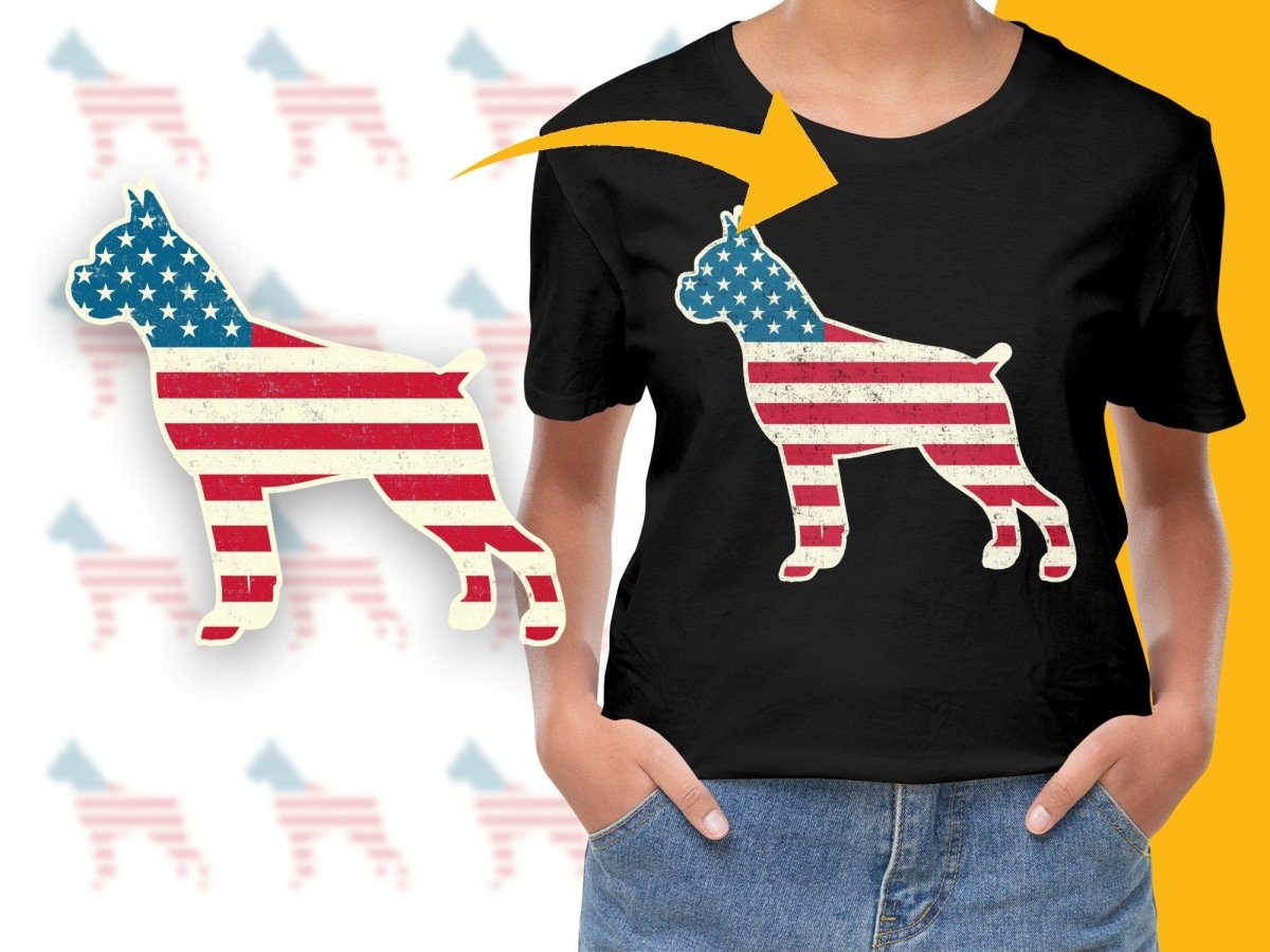 Patriotic American Flag Boxer Dog Graphic PNG File - Teepew
