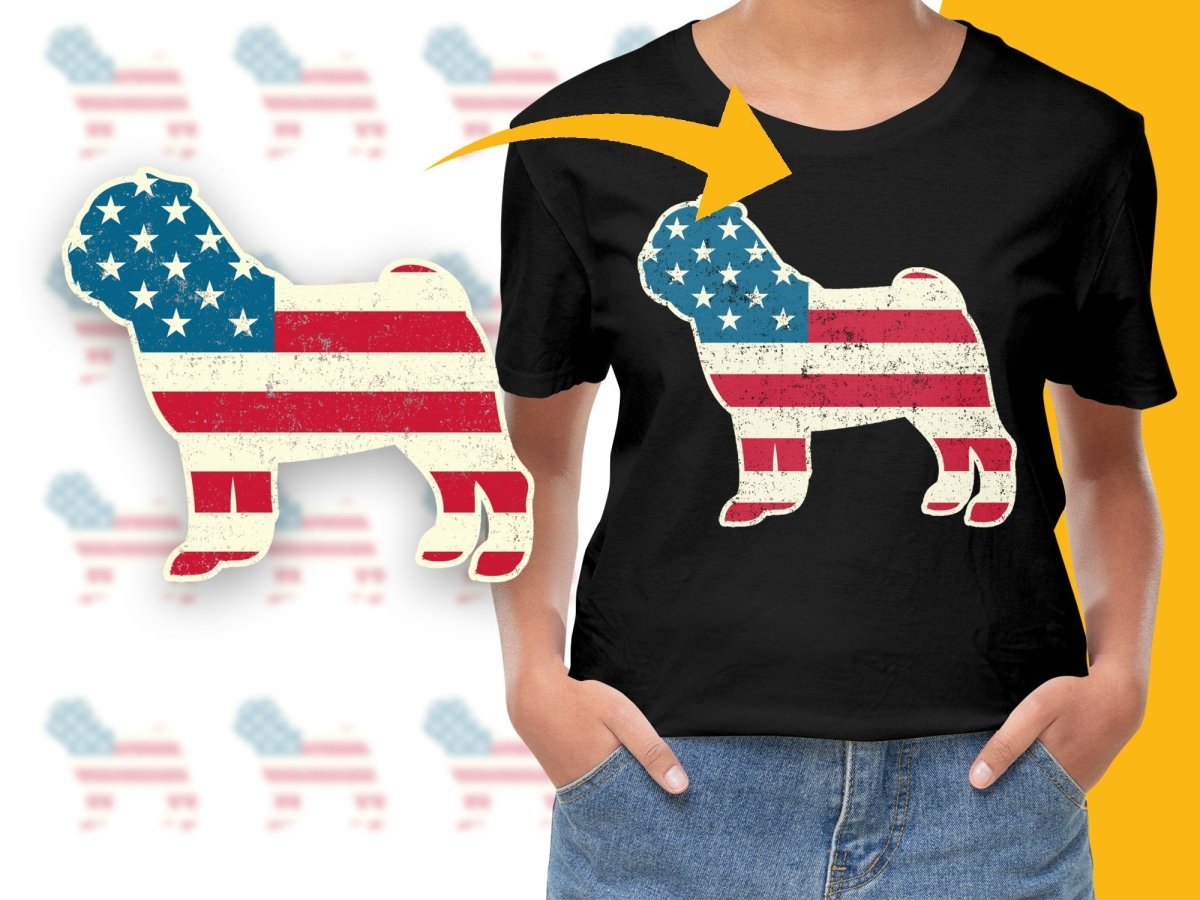 Patriotic American Flag Bulldog Design PNG File - Teepew