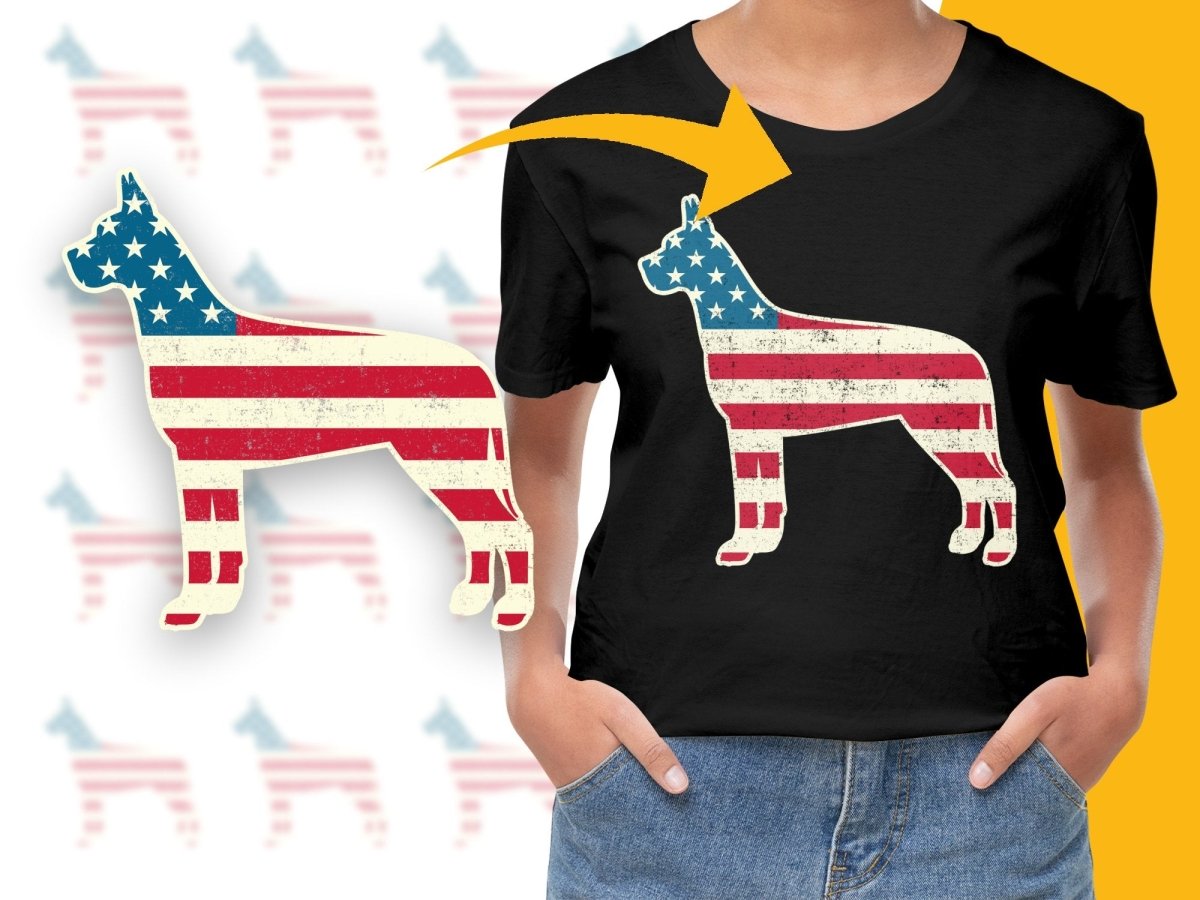Patriotic American Great Dane Graphic PNG File - Teepew