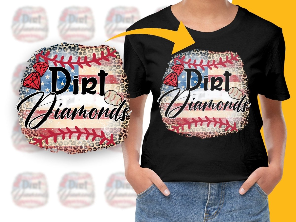 Patriotic Dirt Diamonds Baseball Graphic PNG File - Teepew