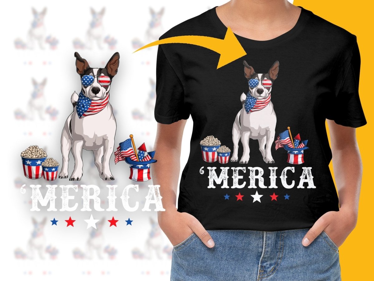 Patriotic Jack Russell Terrier Dog 4th of July PNG File - Teepew