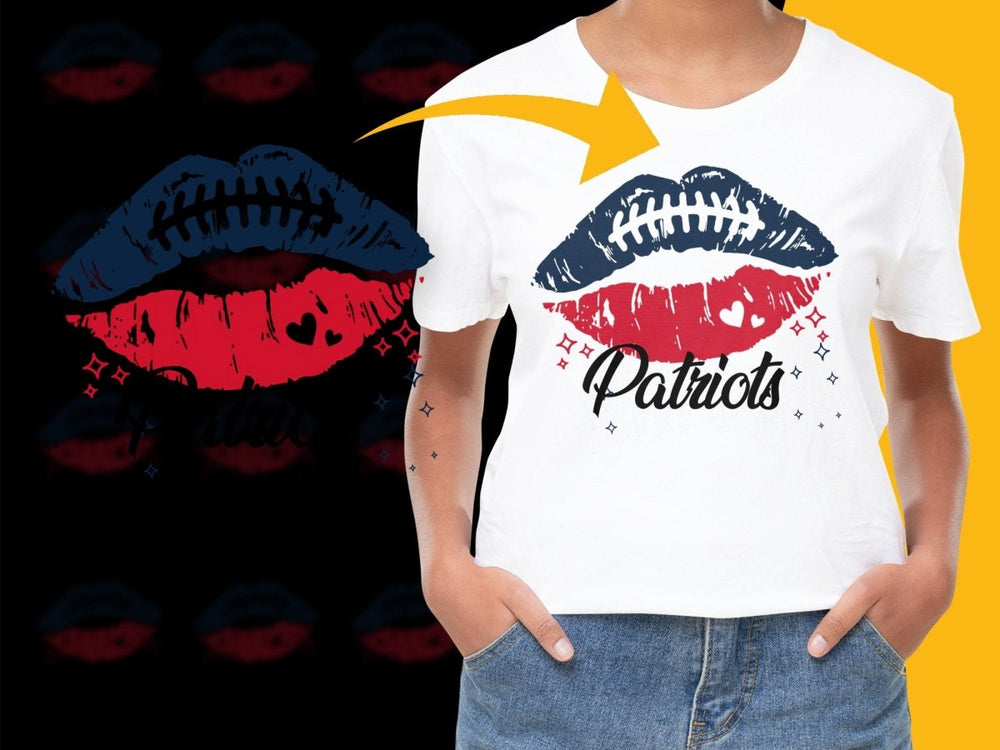 Patriotic Lips Design New England Patriots PNG File - Teepew