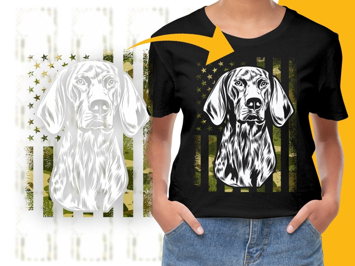 Patriotic Weimaraner Dog American Flag PNG File - Teepew