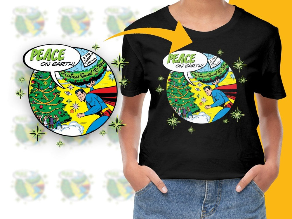 Peace On Earth Christmas Round The World Digital product - Teepew