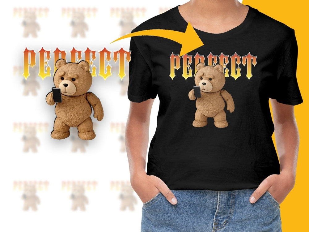Perfect Teddy Bear with Smartphone Graphic PNG File - Teepew