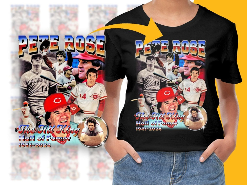 Pete Rose The Hit King Hall of Famer PNG File - Teepew