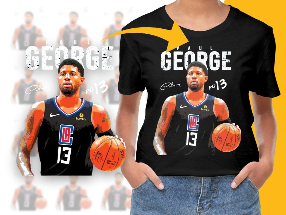 PG13 Paul George Los Angeles Clippers Basketball Player PNG File - Teepew