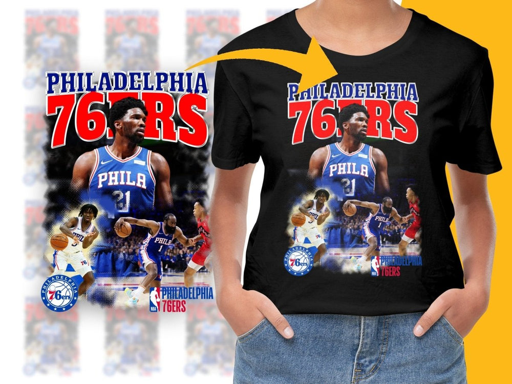 Philadelphia 76ers Basketball Legends Bootleg PNG File - Teepew