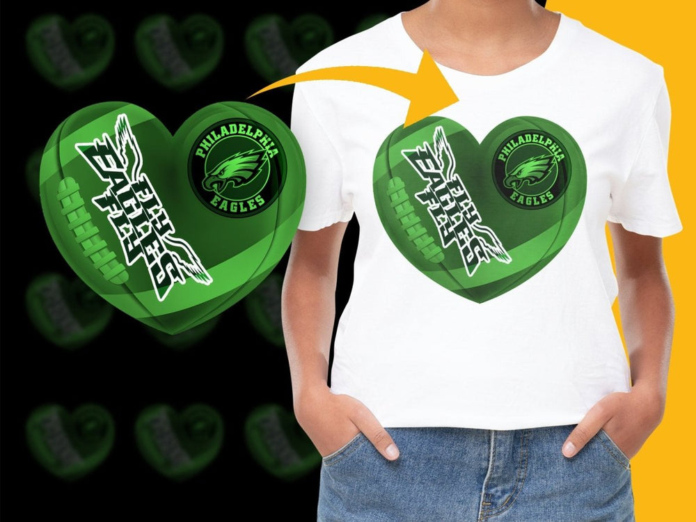 Philadelphia Eagles Fly Eagles Fly Heart Design PNG File - Teepew