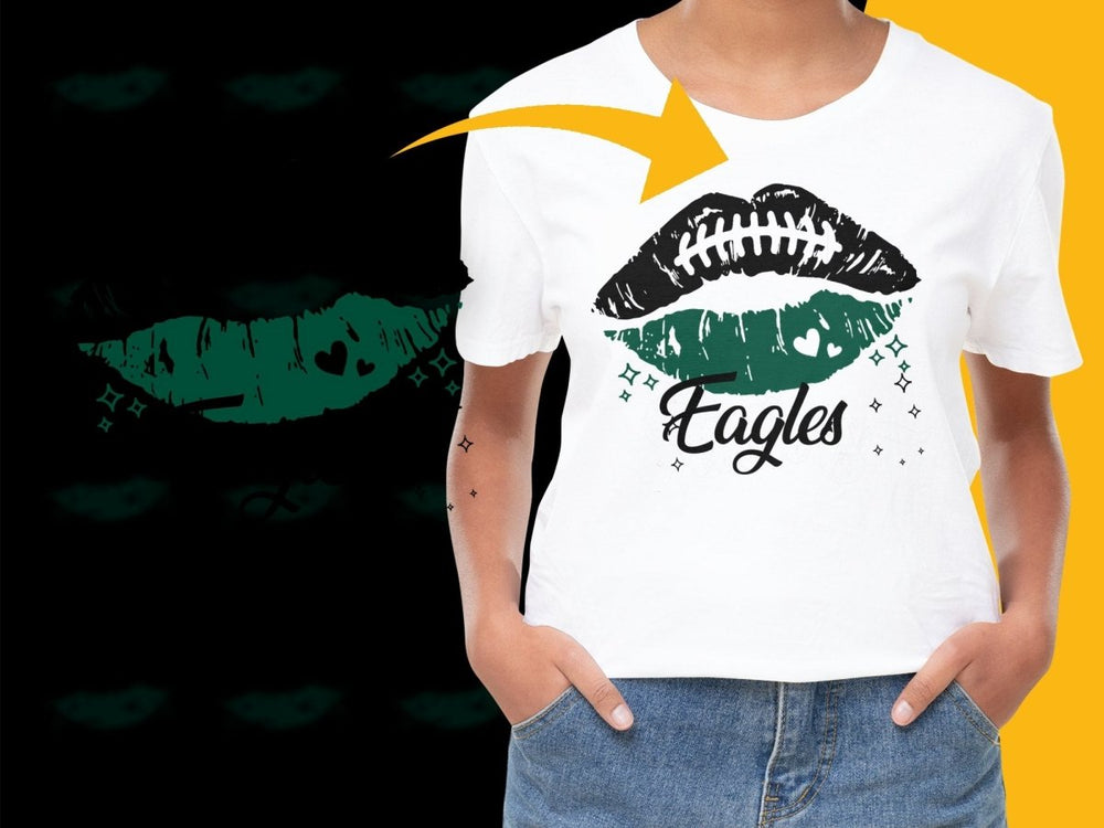 Philadelphia Eagles Football Lip Graphic PNG File - Teepew