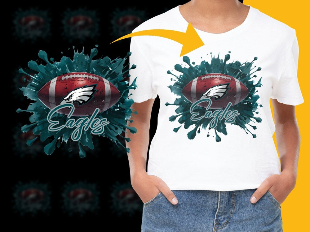 Philadelphia Eagles Graphic Spatter Design PNG File - Teepew