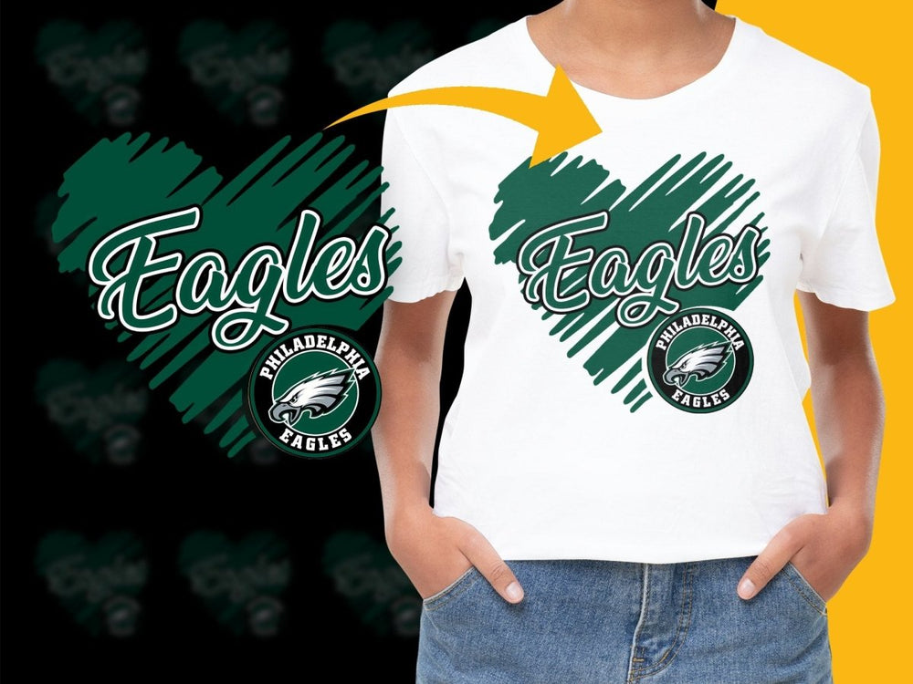 Philadelphia Eagles Heart Design PNG File - Teepew