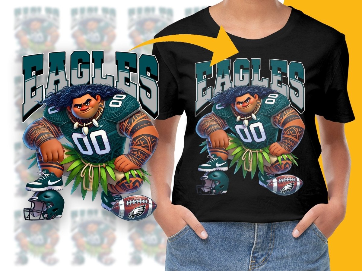 Philadelphia Eagles Maui Moana NFL Team Fan PNG File - Teepew