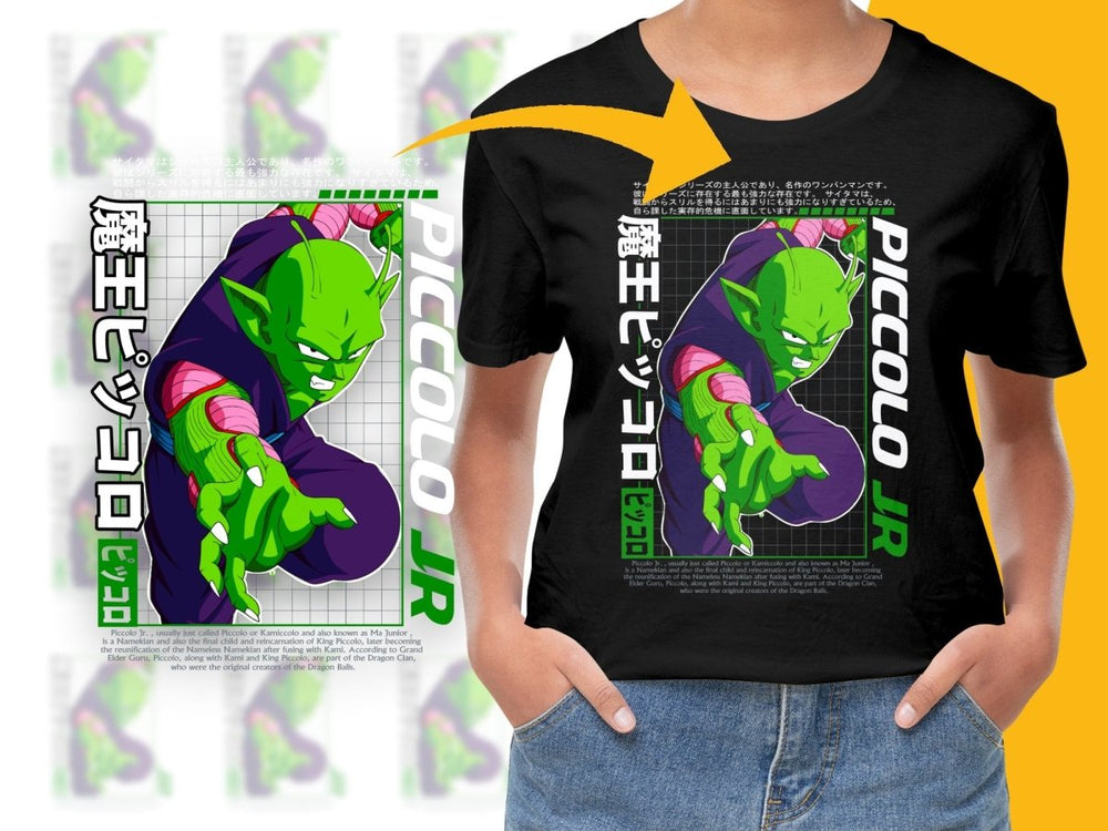 Piccolo JR Striking Pose Authentic Anime Graphic PNG File - Teepew