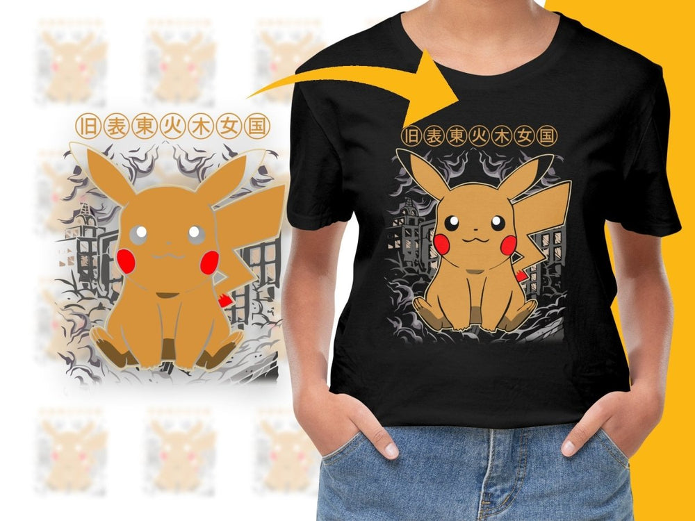 Pikachu Character Design Graphic PNG File - Teepew