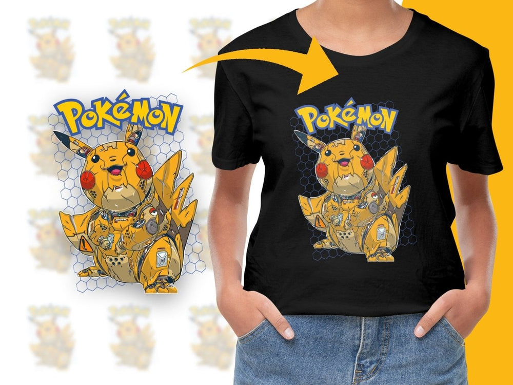 Pikachu Robo Design Graphic Pokémon PNG File - Teepew
