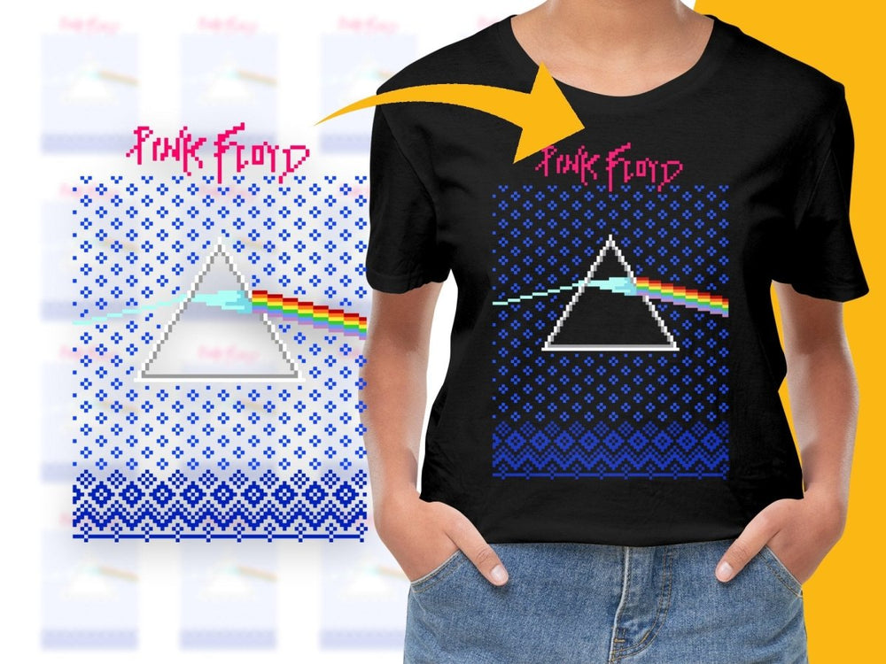 Pink Floyd Dark Side of the Moon Ugly Christmas PNG File - Teepew