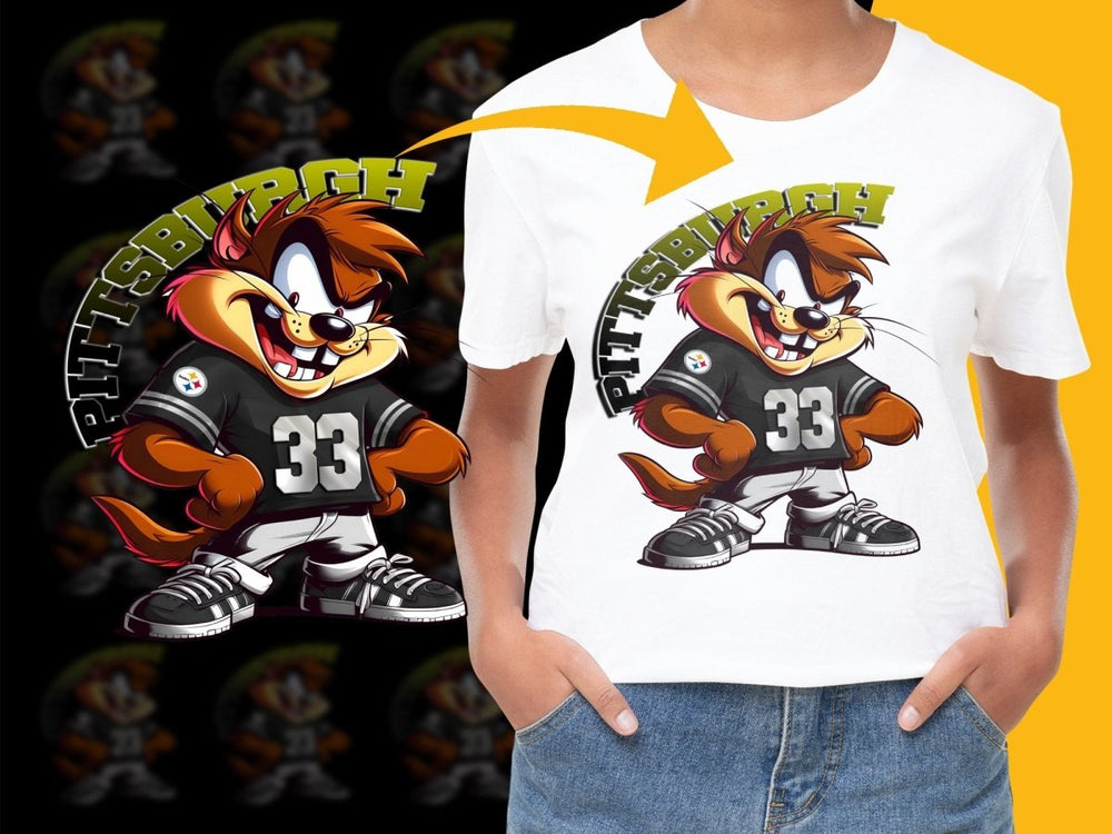 Pittsburgh Cartoon Character Inspired NFL PNG File - Teepew