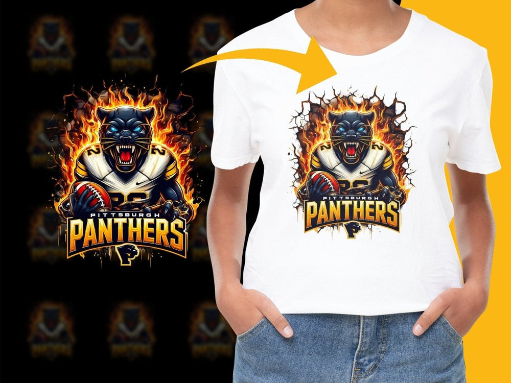 Pittsburgh Panthers Fiery Panther Print PNG File - Teepew