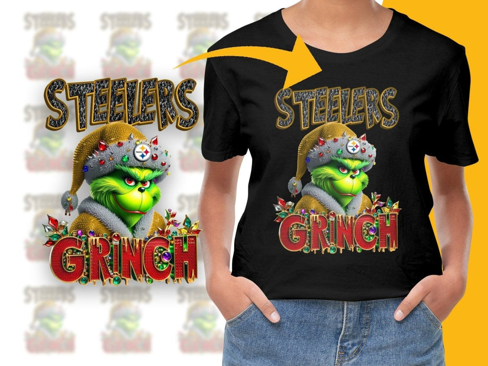 Pittsburgh Steelers Grinch Christmas Theme PNG File - Teepew