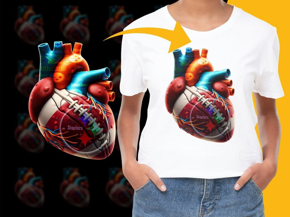 Pittsburgh Steelers Heart Shaped NFL Fan PNG File - Teepew