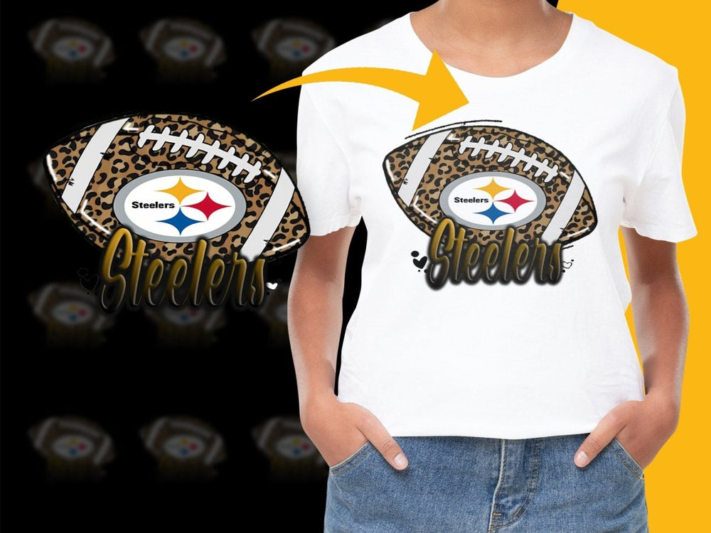 Pittsburgh Steelers Leopard Print Football Design PNG File - Teepew