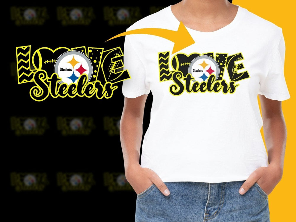 Pittsburgh Steelers Love Design Graphic PNG File - Teepew