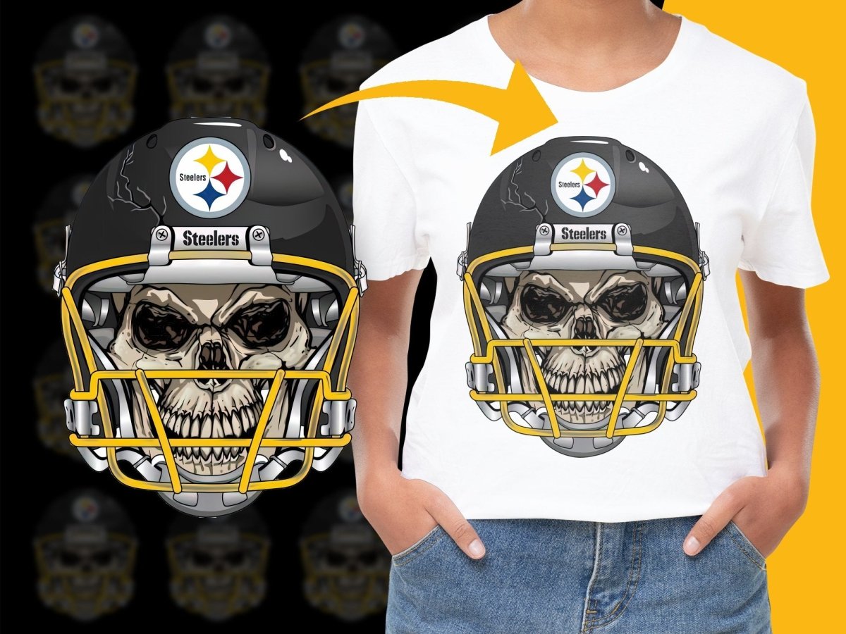 Pittsburgh Steelers Skull Helmet Fan Graphic PNG File - Teepew