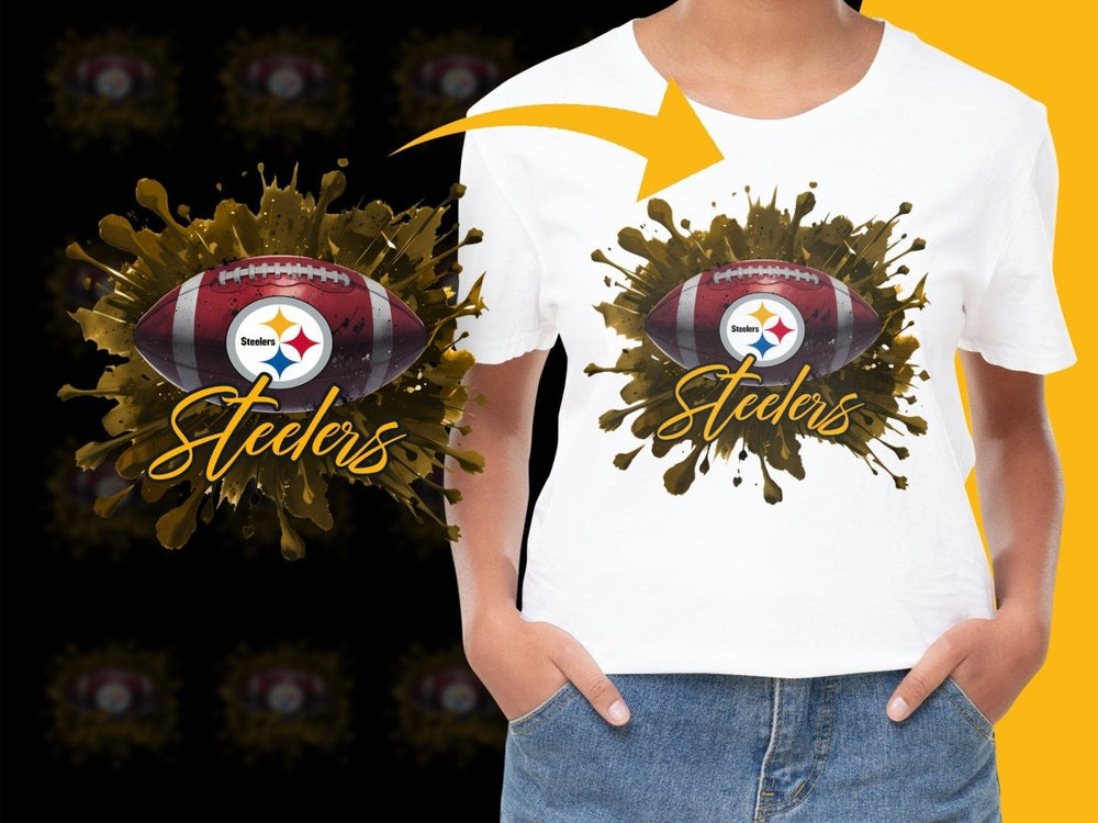 Pittsburgh Steelers Splatter Design PNG File - Teepew