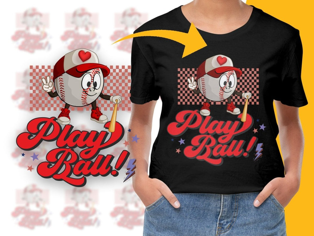 Play Ball! Baseball Cartoon Character PNG File - Teepew