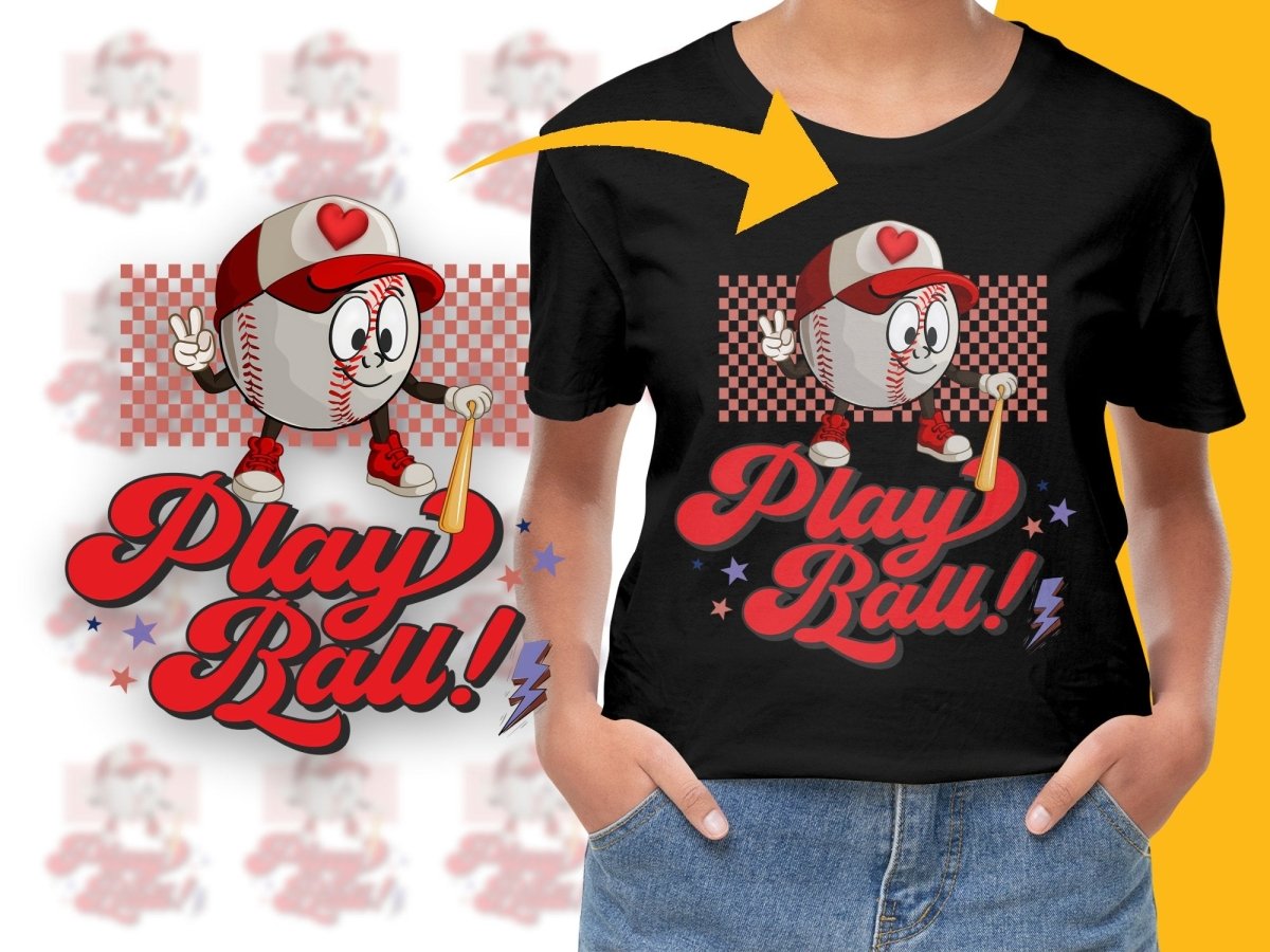Play Ball! Baseball Cartoon Character PNG File - Teepew