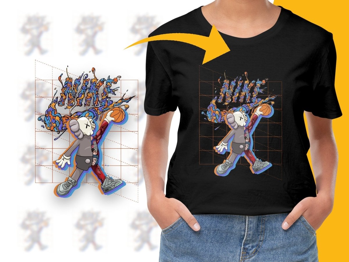 Playful Character Holding Basketball Graphic PNG File - Teepew