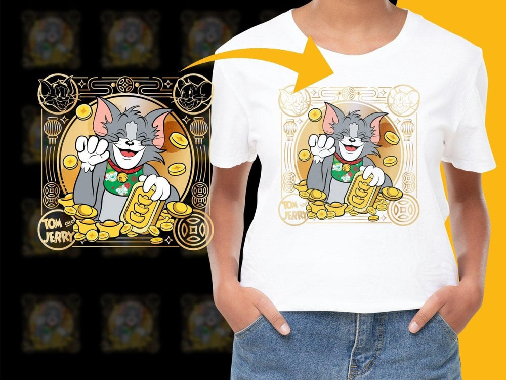 Playful Tom and Jerry Fortune Cat PNG File - Teepew