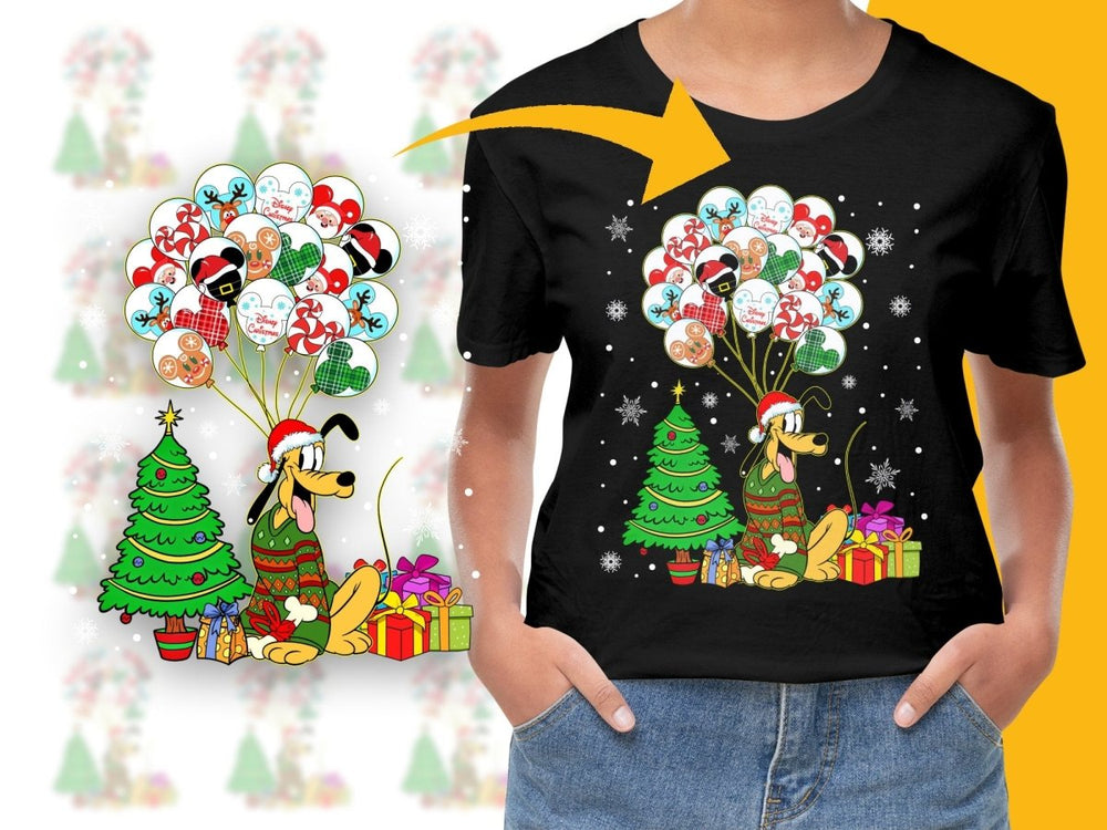 Pluto Christmas Balloons Festive Design PNG File - Teepew